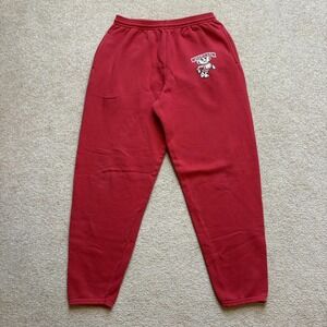 Wisconsin Badgers Sweatpants Mens Small Red NCAA Football Stretch Run Fleece